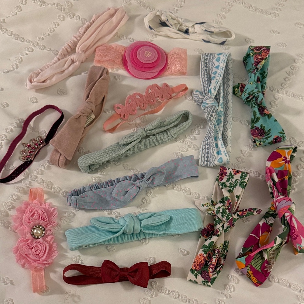 Colorful Baby Headbands Set - 15 included